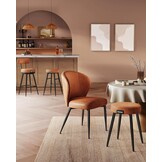 VASAGLE EKHO Barstoelen Set (2) - Lederlook, 360° Draaibaar - 40% Korting!