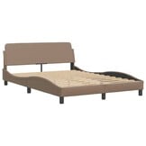 vidaXL Bedframe Cappuccino Kunstleer 140x190cm - 47% Korting! Ongebruikt!