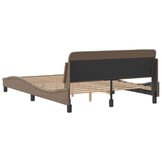 vidaXL Bedframe Cappuccino Kunstleer 140x190cm - 47% Korting! Ongebruikt!