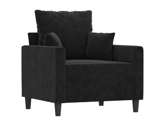 VidaXL Fauteuil Fluweel Zwart - 51% Korting | Zo Goed Als Nieuw!