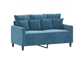 VidaXL Tweezitsbank Blauw Fluweel - 55% Korting!