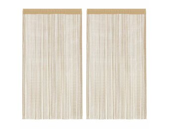 VidaXL Draadgordijnen Beige 100x250 cm (2 st) - 40% Korting!