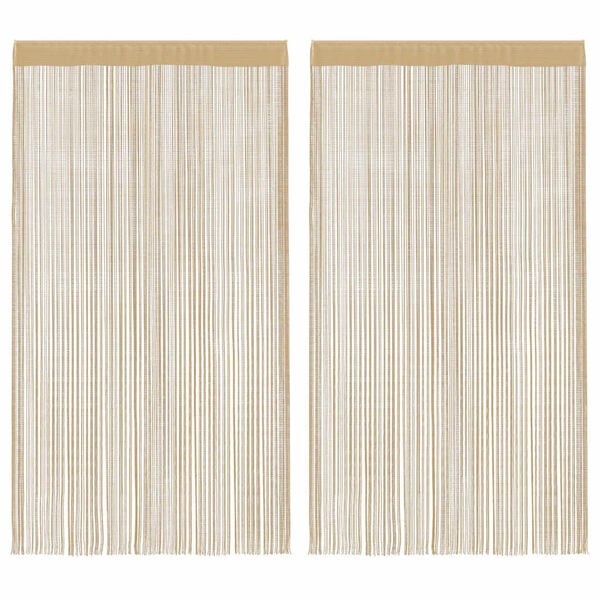 VidaXL Draadgordijnen Beige 100x250 cm (2 st) - 40% Korting!