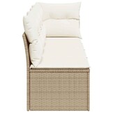 VidaXL Tuinbank 4-zits Poly Rattan Beige - 40% Korting!