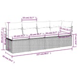 VidaXL Tuinbank 4-zits Poly Rattan Beige - 40% Korting!
