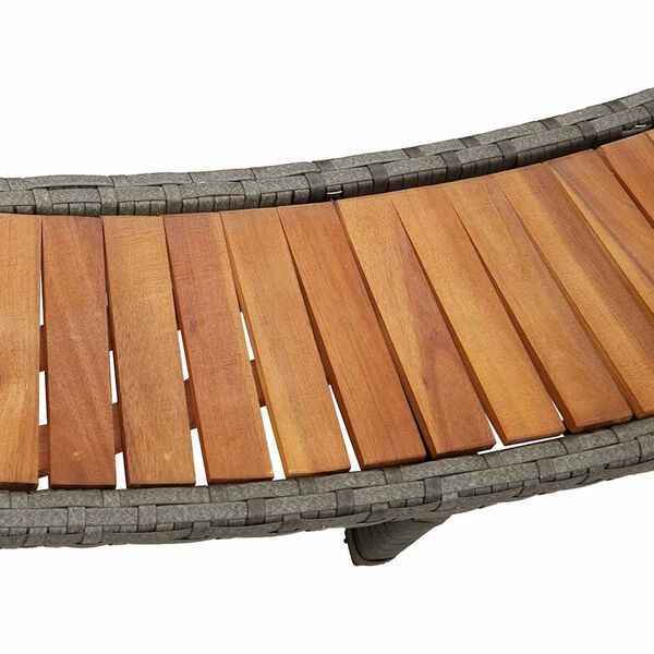 VidaXL Hottub Ombouw Poly Rattan Grijs | Opslag & Houten Opstap | -62%