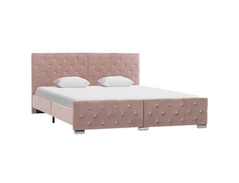 VidaXL Fluweel Bedframe Roze 160x200 | 40% Korting | Showmodel!