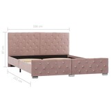 VidaXL Fluweel Bedframe Roze 160x200 | 40% Korting | Showmodel!