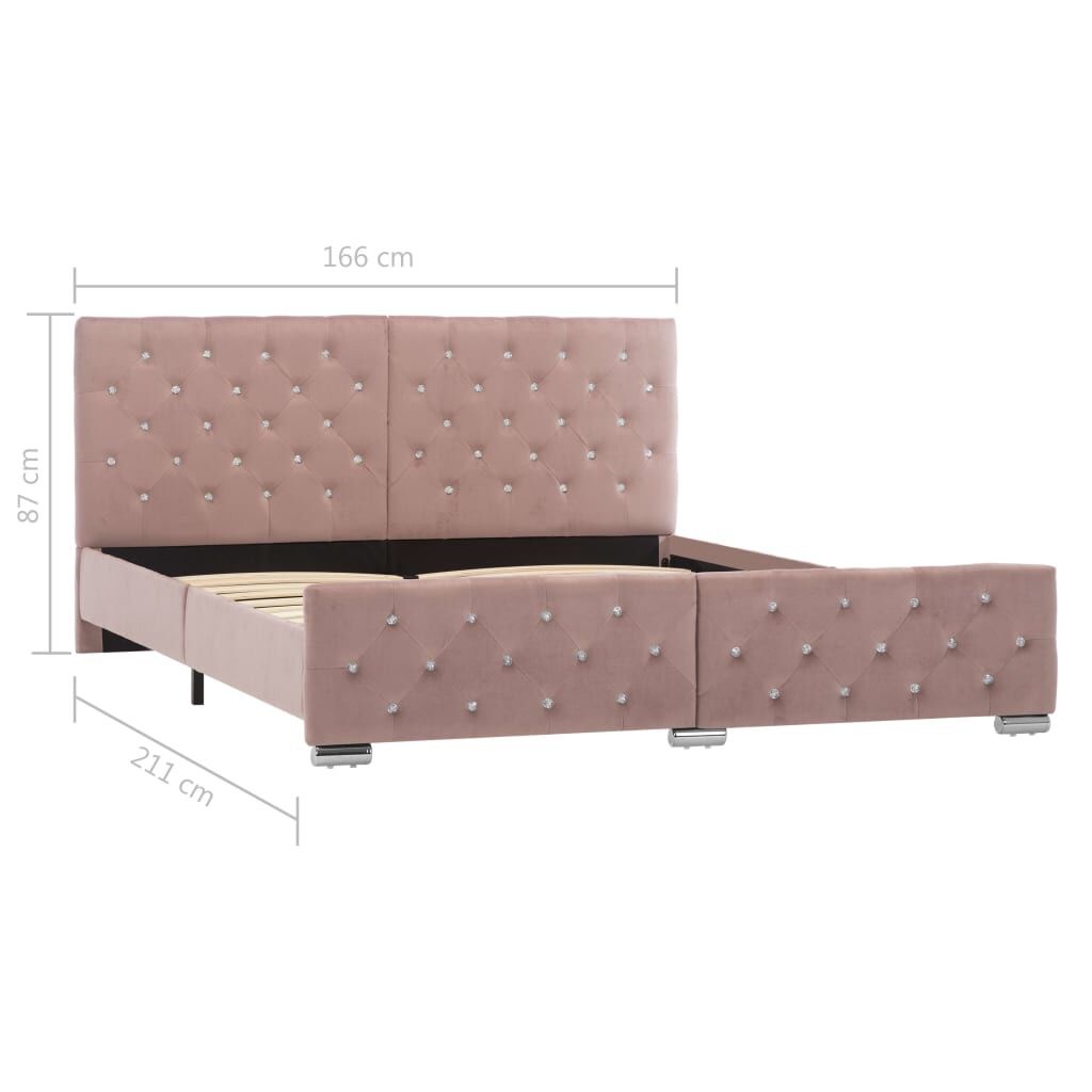 VidaXL Fluweel Bedframe Roze 160x200 | 40% Korting | Showmodel!
