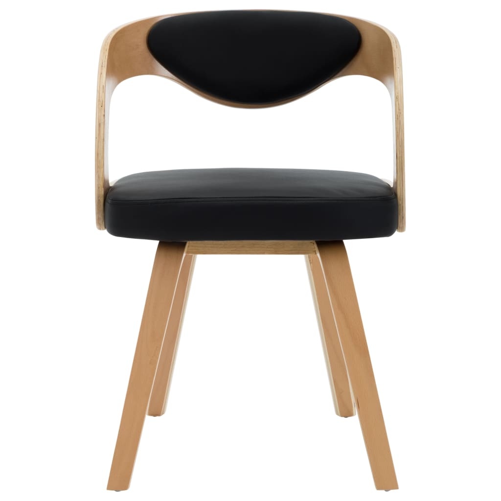 vidaXL Eetkamerstoelen 2 st. - Gebogen Hout & Kunstleer - 46% Korting!