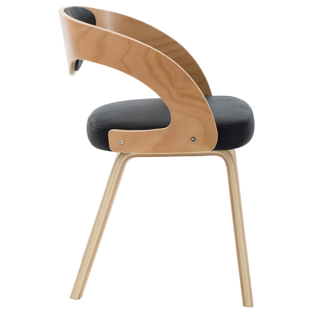 vidaXL Eetkamerstoelen 2 st. - Gebogen Hout & Kunstleer - 46% Korting!