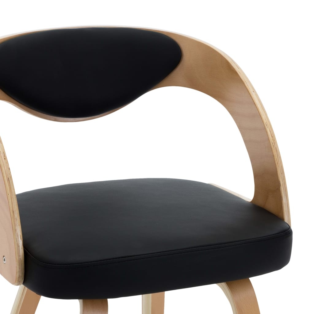 vidaXL Eetkamerstoelen 2 st. - Gebogen Hout & Kunstleer - 46% Korting!
