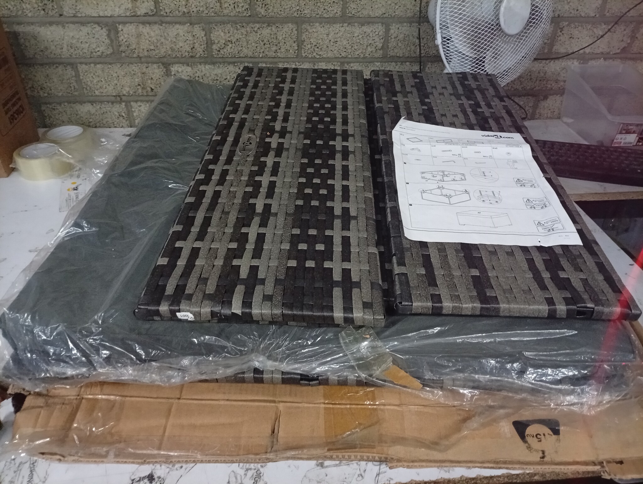 VidaXL Tuinvoetenbank met Kussen - 60% Korting! (Lichte Schade)