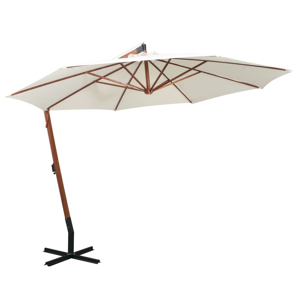 Zweefparasol vidaXL 350cm Wit - 71% Korting! Perfecte Schaduw