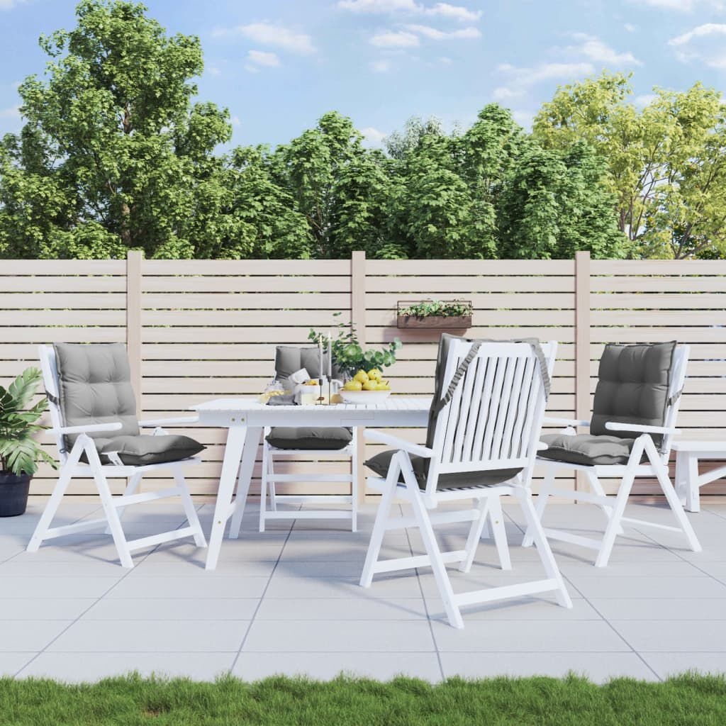 VidaXL Stoelkussens Grijs - 4 stuks - 56% korting - Lage Rug