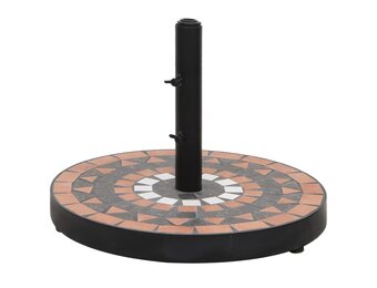 VidaXL Parasolvoet 12kg Terracotta Wit - Nu 56% Korting!