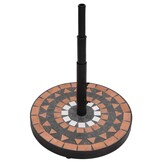 VidaXL Parasolvoet 12kg Terracotta Wit - Nu 56% Korting!