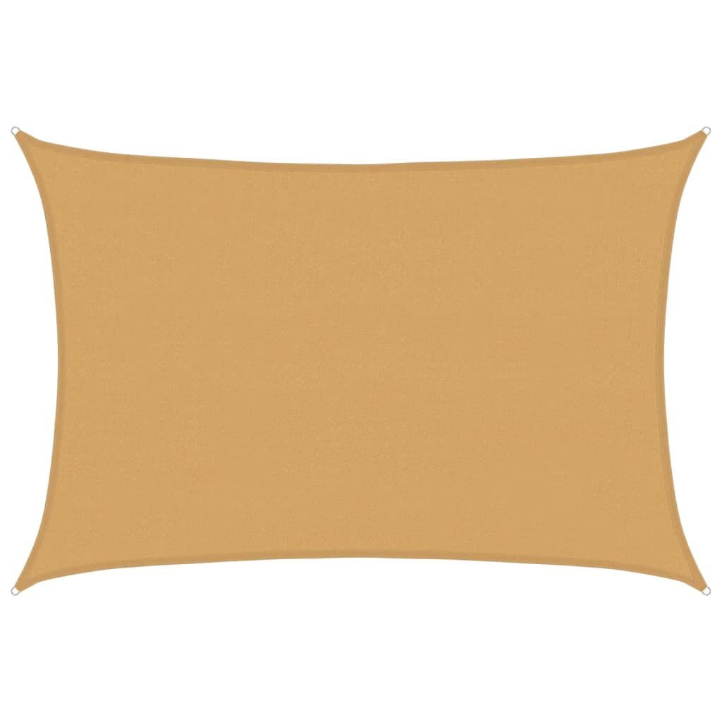 VidaXL Zonnezeil Rechthoekig 4x6m HDPE Zandkleurig - 56% Korting!