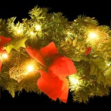 vidaXL Kerstboog met LED 90cm (46% Korting!) - Groen & Rood