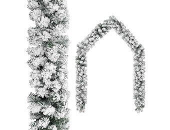 VidaXL Kerstslinger Sneeuw 10m PVC Groen - 42% Korting!