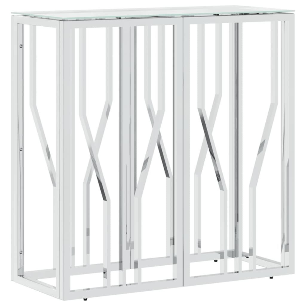 vidaXL Wandtafel RVS & Glas - 65% Korting! 70x30x70 cm