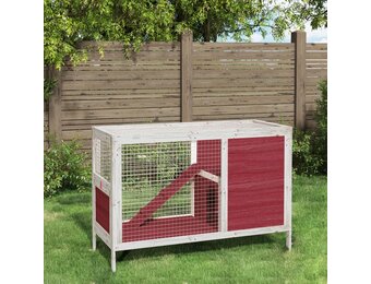 VidaXL Konijnenhok Grenenhout Mokka 103cm - 40% Korting!