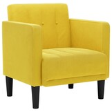 VidaXL Gele Fluwelen Fauteuil - 35% Korting! (Ongebruikt)