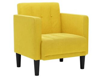 VidaXL Gele Fluwelen Fauteuil - 35% Korting! (Ongebruikt)