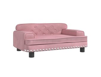 vidaXL Kinderbank Fluweel Roze (70x45x30cm) - 40% Korting!