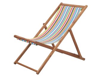 VidaXL Strandstoel Meerkleurig - 40% Korting! | Inklapbaar, Houten Frame