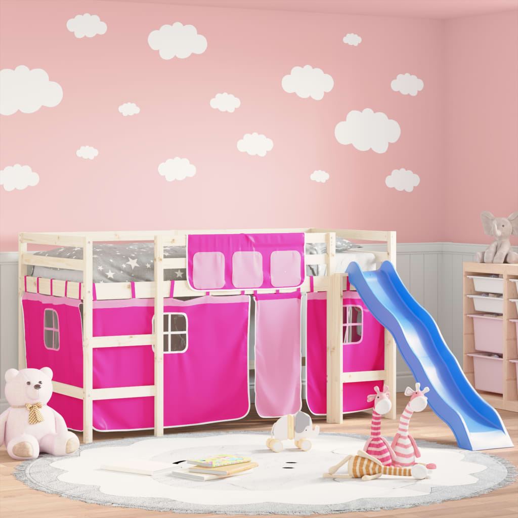 VidaXL Kinderbed Gordijnset Hoogslaper Polyester Roze | 35% Korting