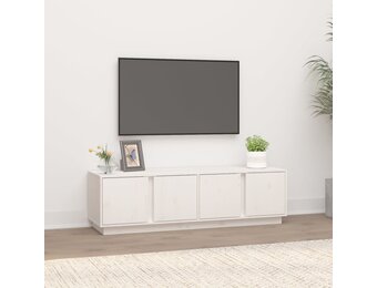 VidaXL TV-meubel Grenenhout Wit 140x40x40cm | Nu 55% Korting!