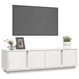 VidaXL TV-meubel Grenenhout Wit 140x40x40cm | Nu 55% Korting!
