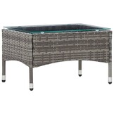 vidaXL Salontafel Poly Rattan Grijs (71% Korting!) - 60x40x36 cm