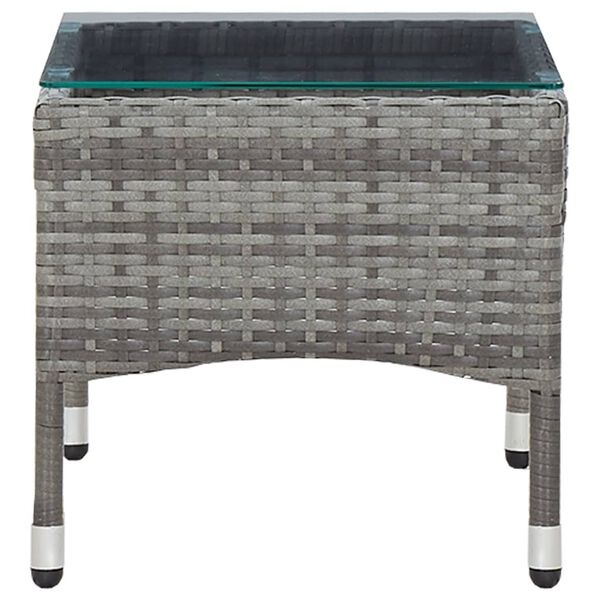 vidaXL Salontafel Poly Rattan Grijs (71% Korting!) - 60x40x36 cm
