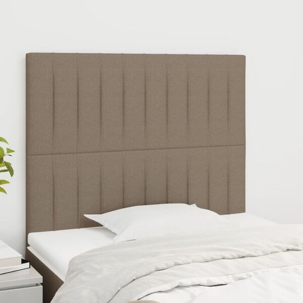 vidaXL Hoofdborden Taupe Stof 2 stuks - 40% Korting! Ideaal voor je slaapkamer