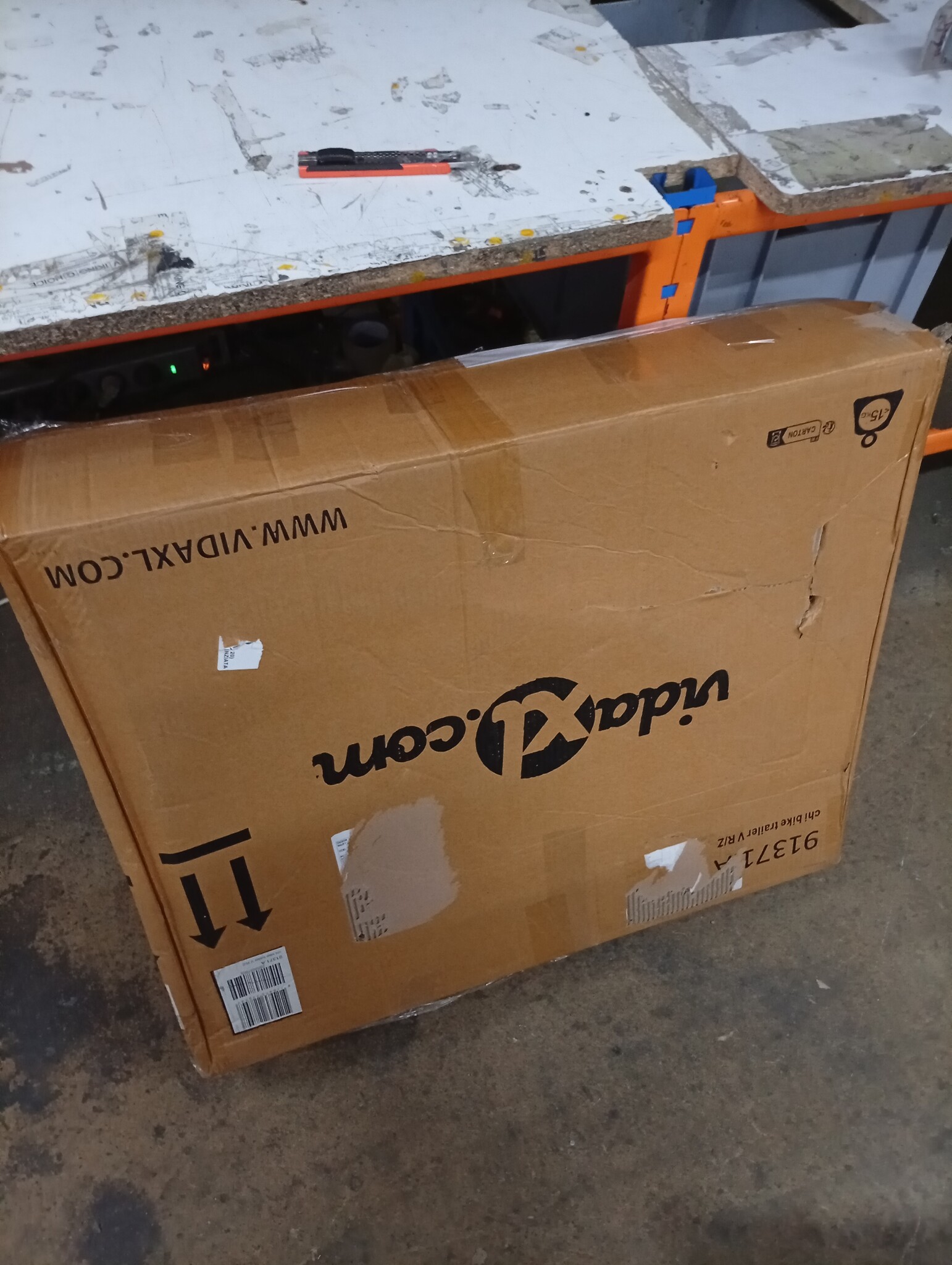 vidaXL Fietstrailer 30kg Zwart/Rood - Nu met 55% Korting!