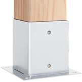 vidaXL Paalvoeten Vierkant (4 st) - Gegalvaniseerd Staal - 40% Korting!