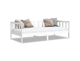 VidaXL Bedbank Grenenhout Wit 90x200cm - 40% Korting! (Zo Goed Als Nieuw)