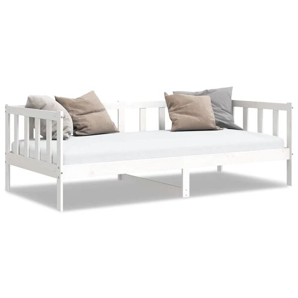 VidaXL Bedbank Grenenhout Wit 90x200cm - 40% Korting! (Zo Goed Als Nieuw)