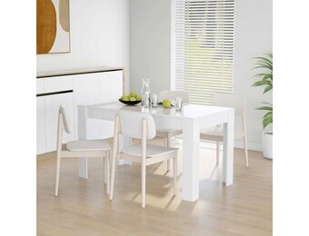 VidaXL Eettafel Hoogglans Wit (60% Korting!) - Nu met Schade