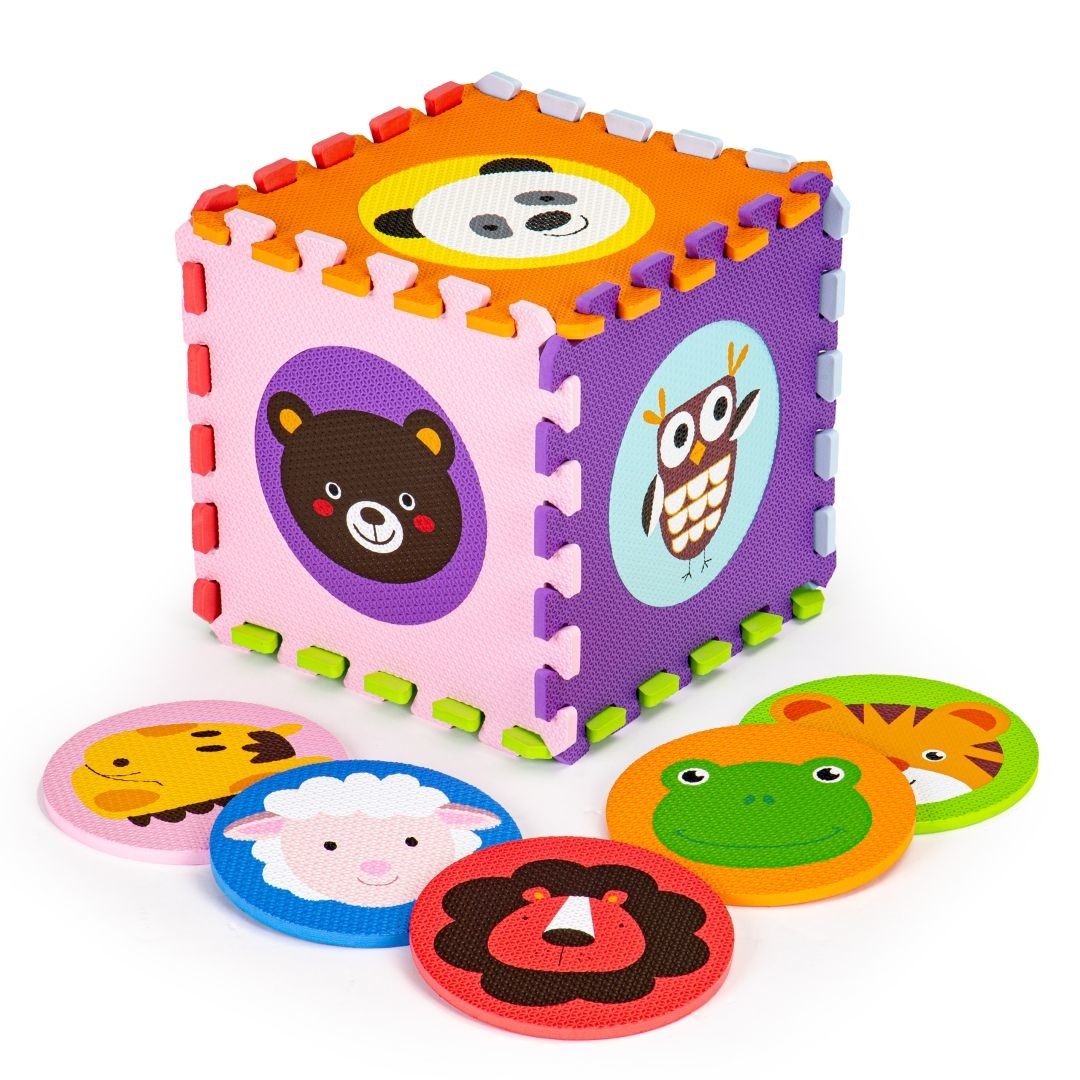 Grote Speelmat Kinderen Dieren Puzzel 90x90cm - 40% Korting!