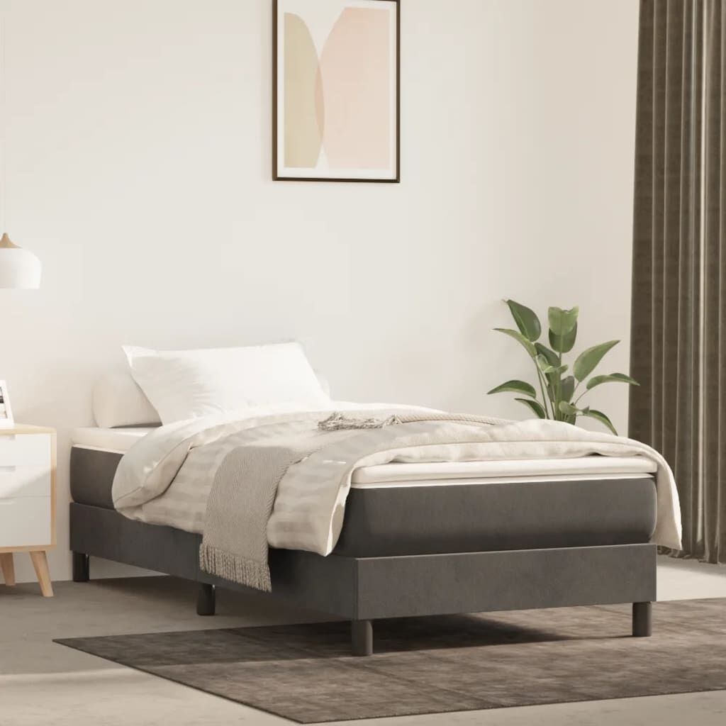 VidaXL Bedframe Donkergrijs Fluweel 90x190cm | 40% Korting!