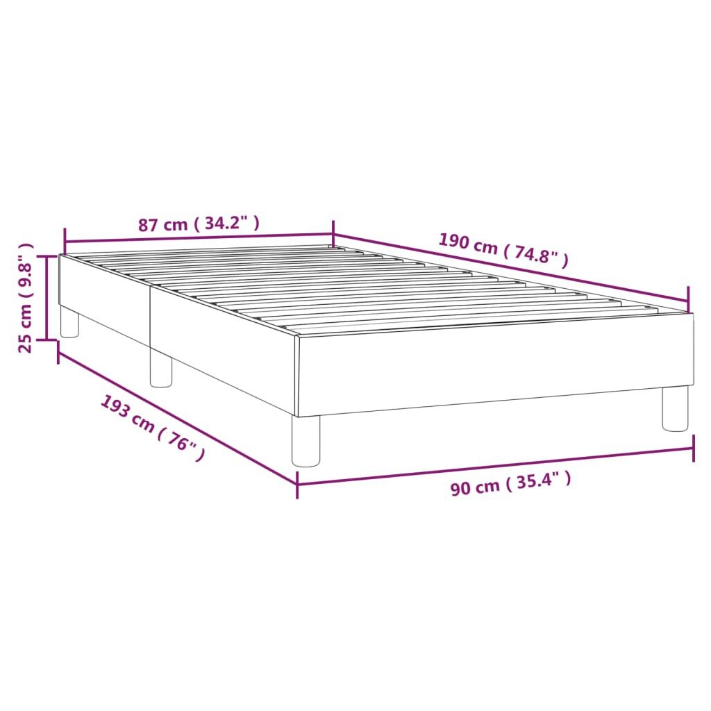 VidaXL Bedframe Donkergrijs Fluweel 90x190cm | 40% Korting!