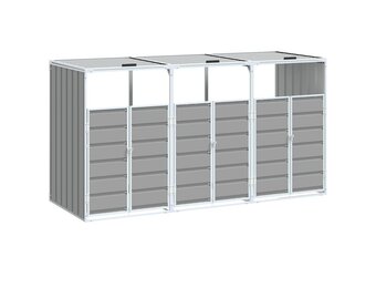 VidaXL Containerberging 3 Bakken - 40% Korting! Grijs Staal (216x81x115cm)