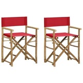 VidaXL Regisseursstoelen Bamboe & Stof (2st) Rood - 55% Korting!