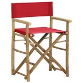 VidaXL Regisseursstoelen Bamboe & Stof (2st) Rood - 55% Korting!