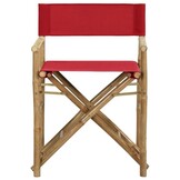 VidaXL Regisseursstoelen Bamboe & Stof (2st) Rood - 55% Korting!