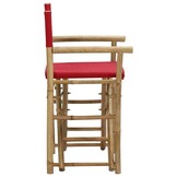 VidaXL Regisseursstoelen Bamboe & Stof (2st) Rood - 55% Korting!