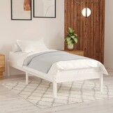 vidaXL Massief Houten Bedframe Wit 90x190 cm | Nu 40% Korting!